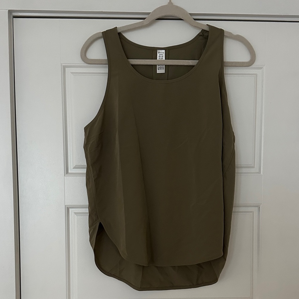 Spanx olive green top